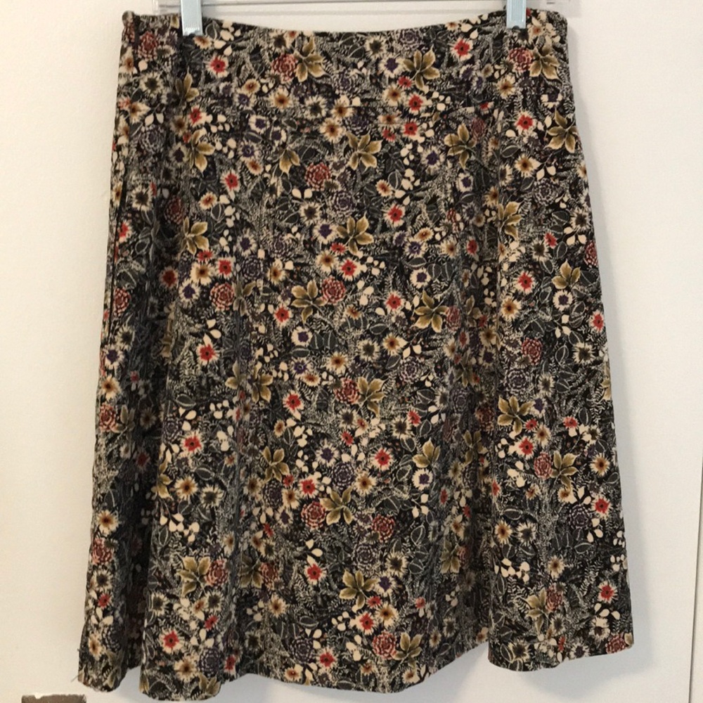 Anthropologie velvet swing skirt, fully lined.